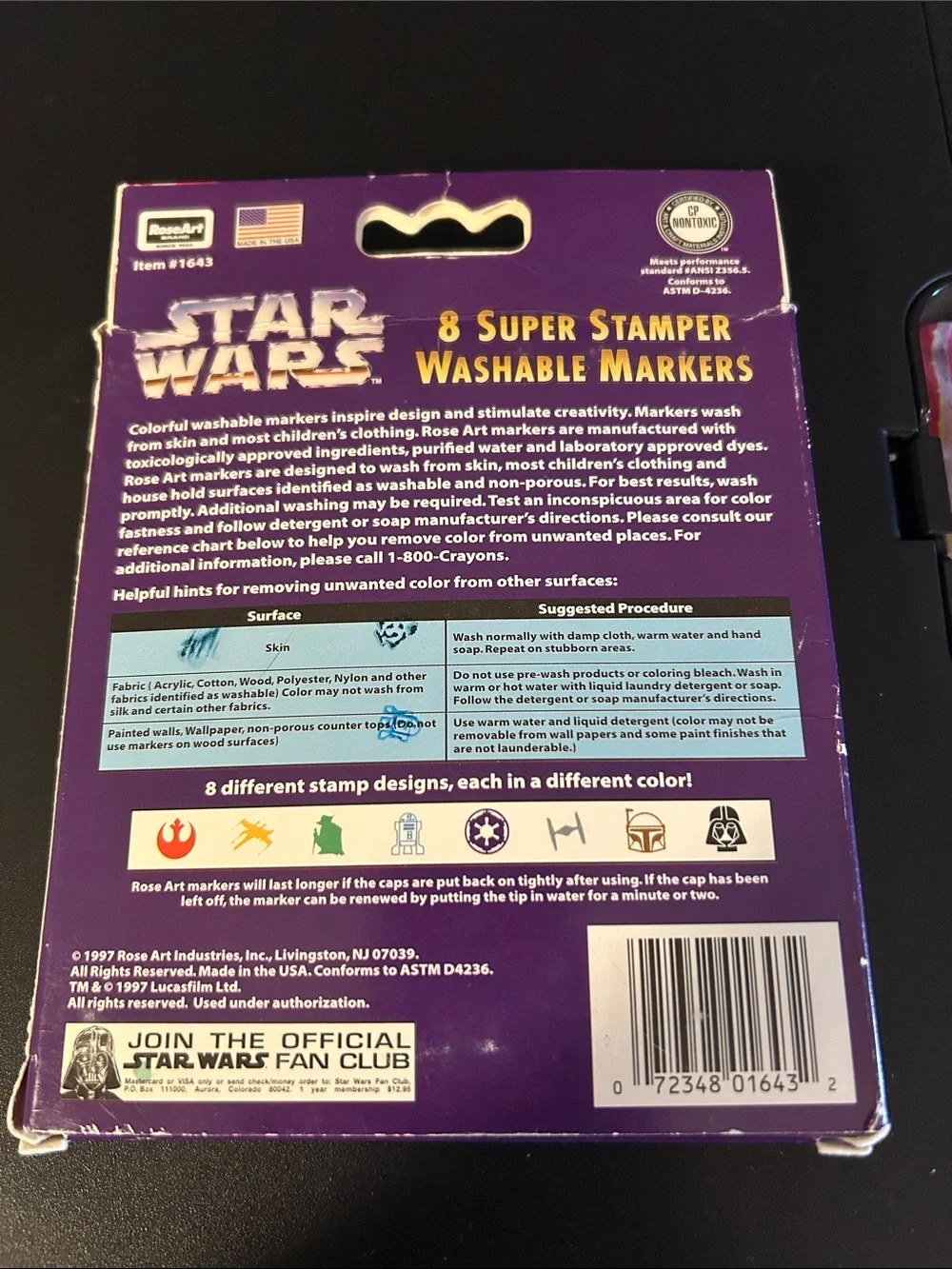 Star Wars Super Stampers Washable Markers - a complete set!